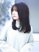 25歳からの【ことりベージュ/コンマヘア/毛先パーマ/黒髪】