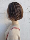 【丸みまとまる小顔ボブ】