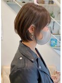 似合わせカット20代30代40代前下がりショートボブ