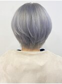 ケアブリーチ*ハイトーンシルバー*ショート/心斎橋&難波&なんば