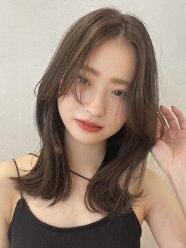 ノイ(noi) 顔周りレイヤーカットくびれヘアミルクティーベージュカラー