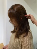ローレンアオ(LOREN AO)&nbsp;ブラウンカラー/レイヤーカット/オレンジ/ナチュラル