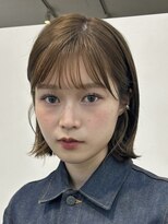 切りっぱなしボブ_カールセミディシアカラー