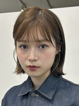 ノク 渋谷(nok) 切りっぱなしボブ_カールセミディシアカラー