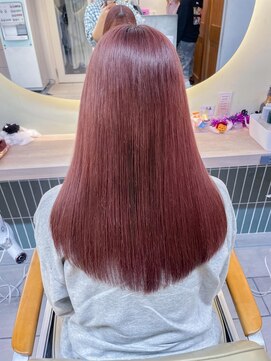 テトラ バイ ネオリーブ 横浜西口店(tetra by neolive) 秋髪秋カラーくすみレッド暖色系カラーロング横浜N