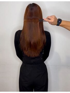 プシュケ(PSYCHE) 大人キレイ透明感カシスレッド×エアストレート髪質改善20代30代