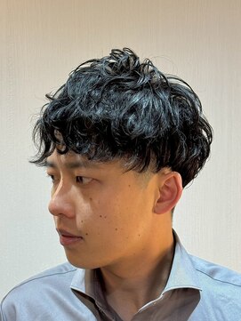 ツーブロックマッシュ×ニュアンスパーマ