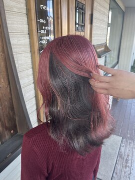 フゥカ 類家店(fuka) アンブレラカラーRED×BLACK