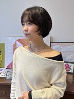 ヘアーアイストゥーレ(HAIR ICI TRE)&nbsp;くびれショートボブ顔まわりレイヤーダークグレー