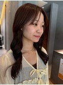 大人可愛いナチュラルセミロング