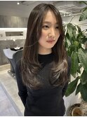 【marfe】レイヤーカット＿ロングレイヤー＿センターパート