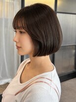 ノラ ギンザ(NORA GINZA) 【喜友名】ボブレイヤーボブ髪質改善ストレートパーマブラウン