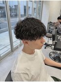 大宮刈り上げマッシュ波巻きシャドウパーマツーブロック