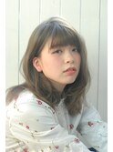 ハイトーングレージュ☆無造作セミディ