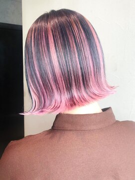 アルバム 銀座(ALBUM GINZA) ピンクインナー_ボブルフクールショートピンクベージュ_ba312082