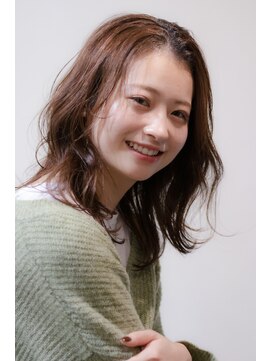 ヒューマン トシマエン 練馬 豊島園(HUMAN) 大人可愛い/外はねボブ/ピンクベージュ/暗めカラー