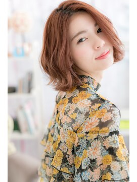 ミック ヘアアンドメイク アップ 駒込店(miq Hair&Make up) 大人かわいいベージュピンク★フレンチカジュアルエアリーボブb1