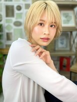 カバーヘア ブリス 北浦和(COVER HAIR bliss) 外国人風小顔金髪くびれショートボブウルフc5北浦和