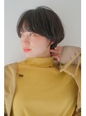 大人かわいいひし形マッシュショートボブ耳かけショート<横浜>