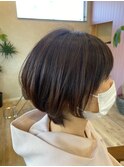 春にピッタリふんわりショートボブ