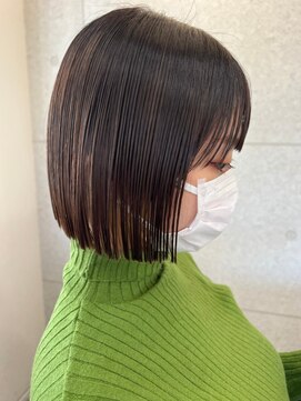 スターズ 川越店(STARS) 切りっぱなしボブ　ミニボブ　小顔ヘア　チョコレートカラー