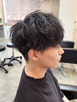 ニアウ 伊勢崎連取店(Niau)&nbsp;ニュアンスパーマ波巻きツイストスパイラルパーマメンズマッシュ