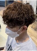 波巻きスパイラルツイストスパイラルマッシュメンズパーマ名駅