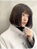 ぱつっと可愛いボブショート