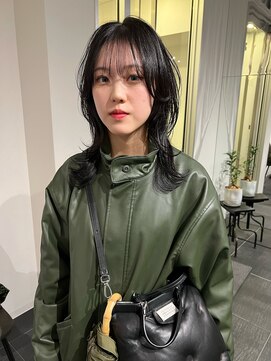 カフ(CAF) CAF松本/レイヤーカット/ブルーブラック/大阪/心斎橋