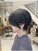 大人かわいい20代30代40代前下がりショートボブ