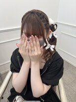 【ヘアメ】王道！編みカチュサイドポニー×ハートヘア＊新井