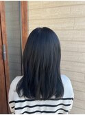 透ける暗髪!!ブルーブラック