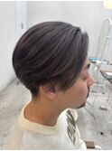 ハイライトメンズカットフェザーショートブリーチデザイン