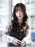 ロングウルフ/ロングレイヤー/透けバング/抜け感/センター南