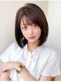 【OPEN】小顔前髪あり後れ毛サイドバングメルティカラー