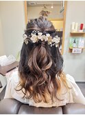 結婚式 ハーフアップ