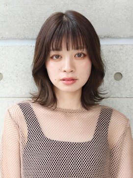 グレイス ヘアドレッシング 鷹匠(grace hair dressing) ナチュラルロブ×カカオベージュ