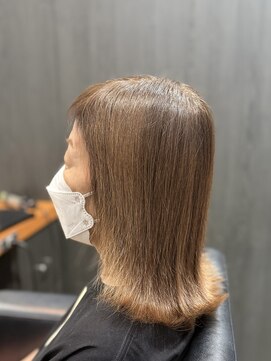 アミックス Hair&Make Amix KOKUSAIHOTEL 輝くツヤが美しい外ハネボブ