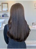 透明感ブラウンレイヤーカットイルミナカラーダブルカラー岡崎