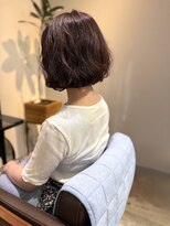 ワ ヘアー(wa-hair)&nbsp;韓国風ショートボブパーマ/髪質改善/ダークレット/ショートボブ