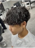シャドウパーマ脱縮毛矯正パーマ波巻きツイストスパイラル