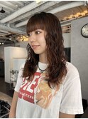 FUKO ロングヘア/くるくるパーマ/ぱっつん前髪/大阪心斎橋