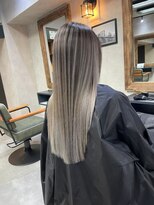 サニー 渋谷(SUNNY) バレイヤージュ、ハイライト、レイヤーロング、グレーベージュ