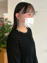 オーシャン(Ocean)&nbsp;インナーカラー フェイスフレーミング ベージュカラー 黒髪 艶髪