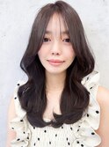 暗髪ヨシンモリシースルーバング☆大人可愛い韓国風くびれヘア
