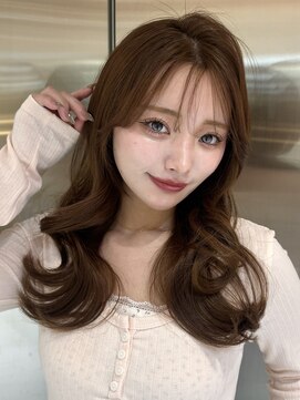 ルームバイシー 新宿(Loom. by Sea) 〇ミディアムレイヤー×ココアブラウン[似合わせカット/新宿]