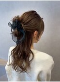 ハーフアップアレンジ/ヘアアレンジ/結婚式ヘア/お呼ばれヘア