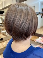 アイニ 河内小阪店(aini)&nbsp;白髪ぼかしカラー白髪ぼかしハイライト大人ショート30、40、50代