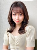 20代30代大人ガーリー/小顔レイヤー/韓国巻き/ココアブラウン