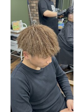 メゾンフォーメン トアロード(Maison for men TorRoad) 茶金メッシュパイルツイスト